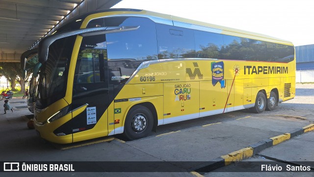 Viação Nova Itapemirim 60196 na cidade de Cruz das Almas, Bahia, Brasil, por Flávio  Santos. Número da foto: #12332824.