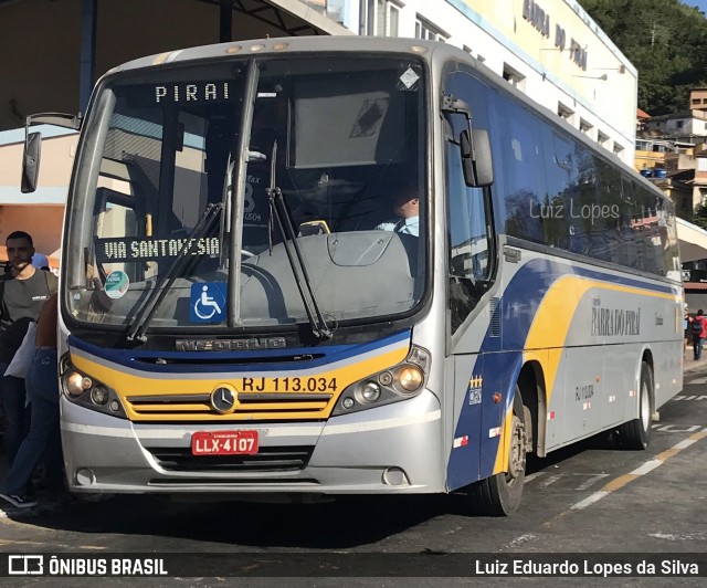 Viação Barra do Piraí Turismo RJ 113.034 na cidade de Barra do Piraí, Rio de Janeiro, Brasil, por Luiz Eduardo Lopes da Silva. Número da foto: #12333481.
