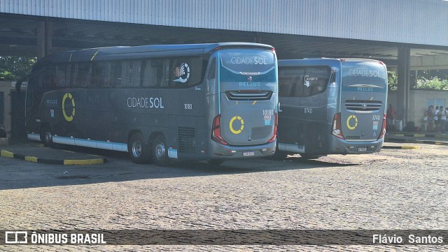 Viação Cidade Sol 10180 na cidade de Cruz das Almas, Bahia, Brasil, por Flávio  Santos. Número da foto: #12332807.
