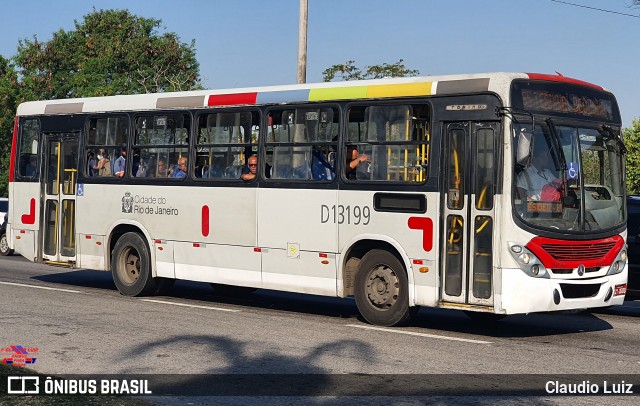 Transportes Barra D13199 na cidade de Rio de Janeiro, Rio de Janeiro, Brasil, por Claudio Luiz. Número da foto: #12334561.