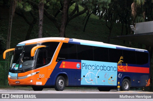 Viação Piracicabana 1581 na cidade de São Paulo, São Paulo, Brasil, por Matheus Henrique. Número da foto: #12336164.