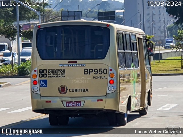Transporte Coletivo Glória BP950 na cidade de Curitiba, Paraná, Brasil, por Lucas Weber Calizario. Número da foto: #12335504.