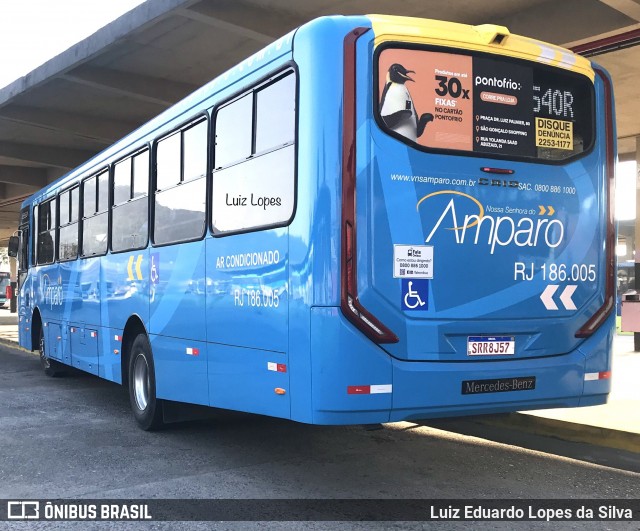 Viação Nossa Senhora do Amparo RJ 186.005 na cidade de Niterói, Rio de Janeiro, Brasil, por Luiz Eduardo Lopes da Silva. Número da foto: #12338143.