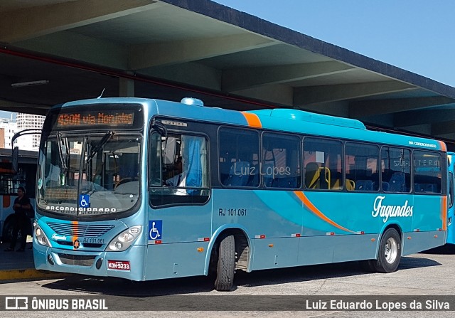 Auto Ônibus Fagundes RJ 101.061 na cidade de Niterói, Rio de Janeiro, Brasil, por Luiz Eduardo Lopes da Silva. Número da foto: #12338284.