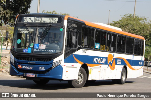 Viação Novacap B51515 na cidade de Rio de Janeiro, Rio de Janeiro, Brasil, por Paulo Henrique Pereira Borges. Número da foto: #12339013.
