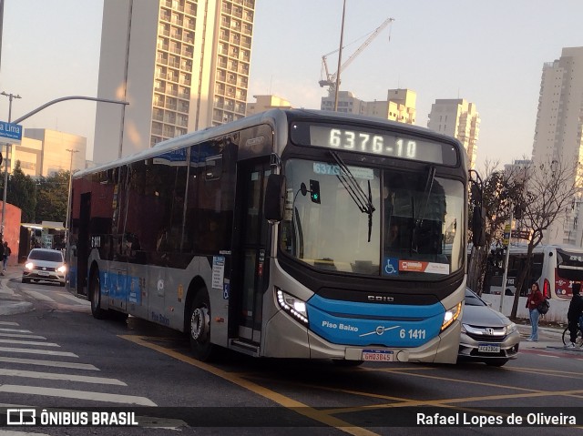 Viação Grajaú S.A. 6 1411 na cidade de São Paulo, São Paulo, Brasil, por Rafael Lopes de Oliveira. Número da foto: #12340294.