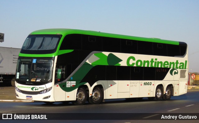 Viação Continental de Transportes 1003 na cidade de Patrocínio, Minas Gerais, Brasil, por Andrey Gustavo. Número da foto: #12342082.