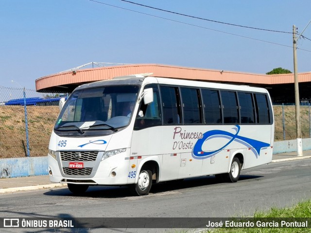 Princesa D'Oeste Fretamento e Turismo 495 na cidade de Monte Mor, São Paulo, Brasil, por José Eduardo Garcia Pontual. Número da foto: #12341153.