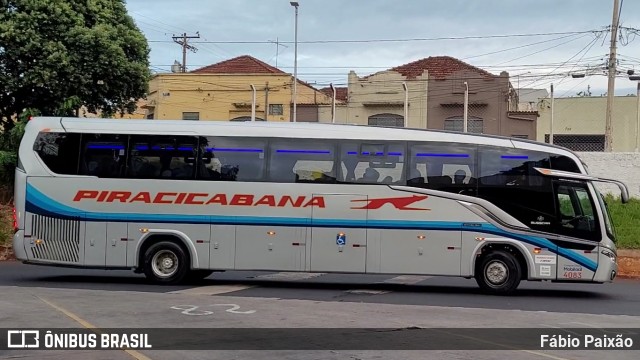Viação Piracicabana 4083 na cidade de Ribeirão Preto, São Paulo, Brasil, por Fábio Paixão. Número da foto: #12341197.