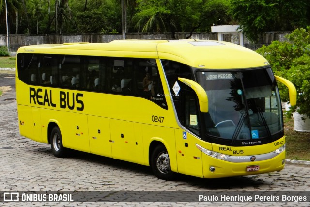Expresso Real Bus 0247 na cidade de João Pessoa, Paraíba, Brasil, por Paulo Henrique Pereira Borges. Número da foto: #12341549.