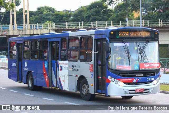 Rápido Campinas 33.104 na cidade de Sorocaba, São Paulo, Brasil, por Paulo Henrique Pereira Borges. Número da foto: #12341569.