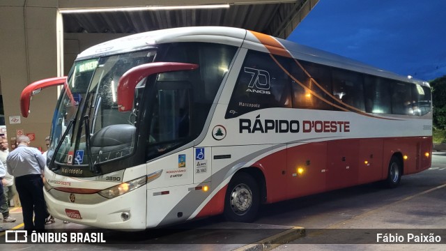 Rápido D´Oeste 3890 na cidade de Ribeirão Preto, São Paulo, Brasil, por Fábio Paixão. Número da foto: #12339597.