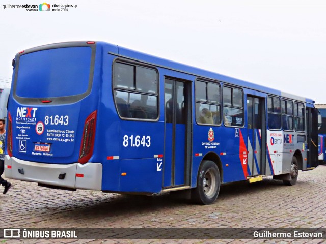 Next Mobilidade - ABC Sistema de Transporte 81.643 na cidade de Ribeirão Pires, São Paulo, Brasil, por Guilherme Estevan. Número da foto: #12342025.