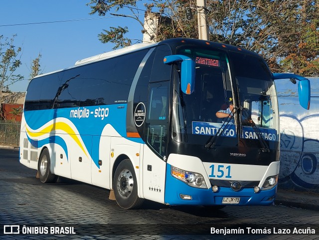 Autobuses Melipilla 151 na cidade de Estación Central, Santiago, Metropolitana de Santiago, Chile, por Benjamín Tomás Lazo Acuña. Número da foto: #12298548.