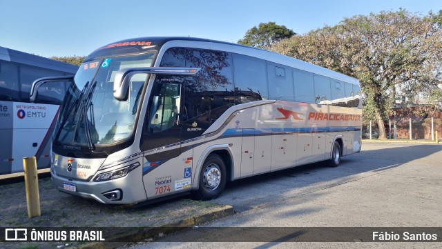 Viação Piracicabana 7074 na cidade de São Paulo, São Paulo, Brasil, por Fábio Santos. Número da foto: #12297782.