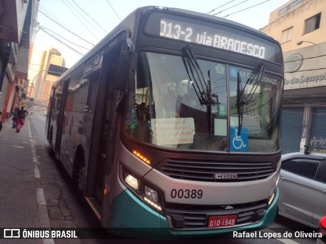Auto Viação Urubupungá 00389 na cidade de Osasco, São Paulo, Brasil, por Rafael Lopes de Oliveira. Número da foto: #12297104.