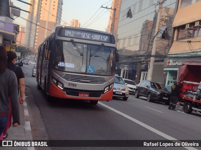 Viação Osasco 0789 na cidade de Osasco, São Paulo, Brasil, por Rafael Lopes de Oliveira. Número da foto: #12297114.