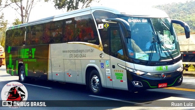 EBT - Expresso Biagini Transportes 2470 na cidade de Santa Luzia, Minas Gerais, Brasil, por Ruan Luiz. Número da foto: #12296916.