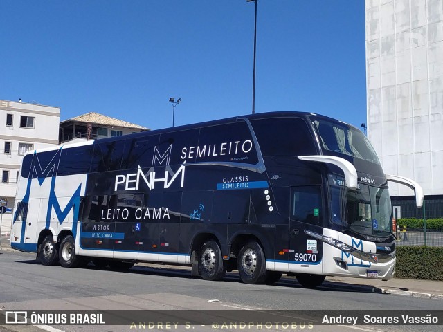 Empresa de Ônibus Nossa Senhora da Penha 59070 na cidade de Balneário Camboriú, Santa Catarina, Brasil, por Andrey  Soares Vassão. Número da foto: #12296700.