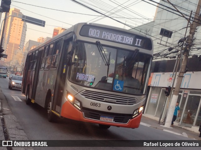 Viação Osasco 0863 na cidade de Osasco, São Paulo, Brasil, por Rafael Lopes de Oliveira. Número da foto: #12297089.