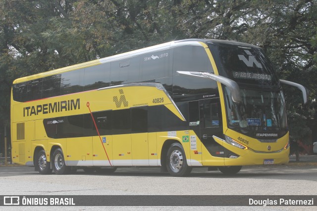 Viação Nova Itapemirim 40826 na cidade de São Paulo, São Paulo, Brasil, por Douglas Paternezi. Número da foto: #12297372.