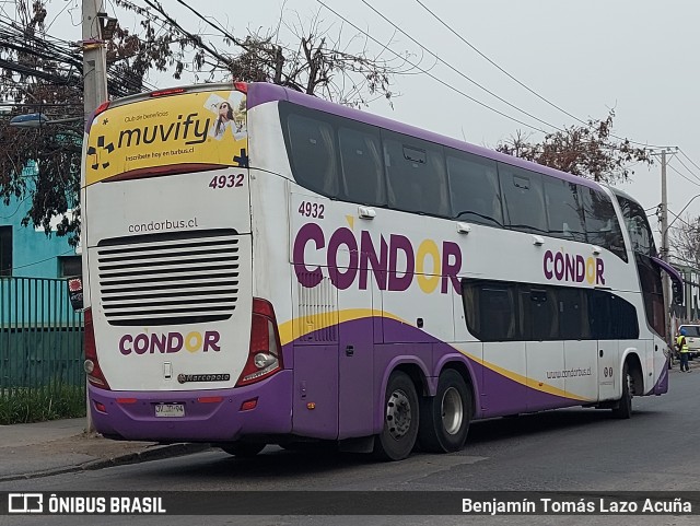 Condorbus 4932 na cidade de Estación Central, Santiago, Metropolitana de Santiago, Chile, por Benjamín Tomás Lazo Acuña. Número da foto: #12344832.