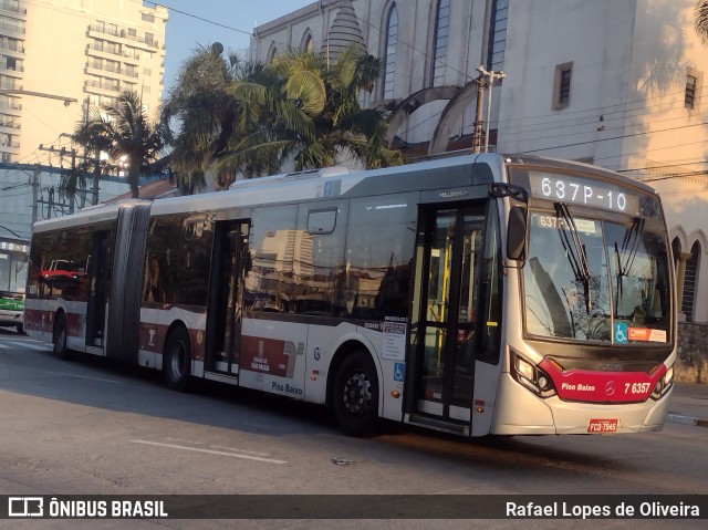 Viação Gatusa Transportes Urbanos 7 6357 na cidade de São Paulo, São Paulo, Brasil, por Rafael Lopes de Oliveira. Número da foto: #12343456.