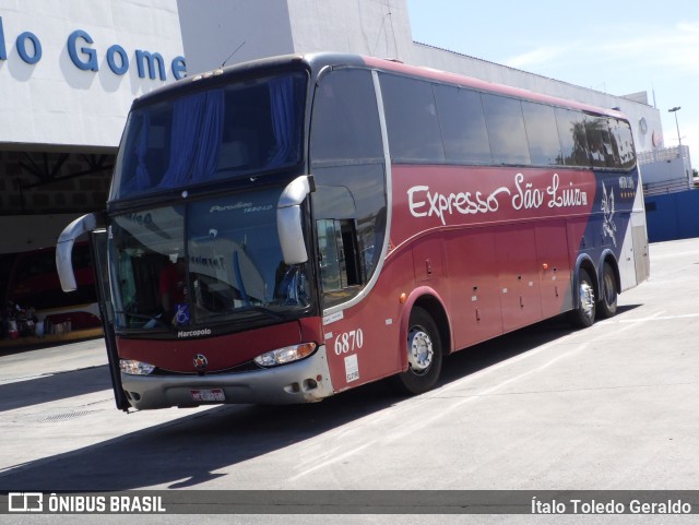 Expresso São Luiz 6870 na cidade de Goiânia, Goiás, Brasil, por Ítalo Toledo Geraldo. Número da foto: #12343260.