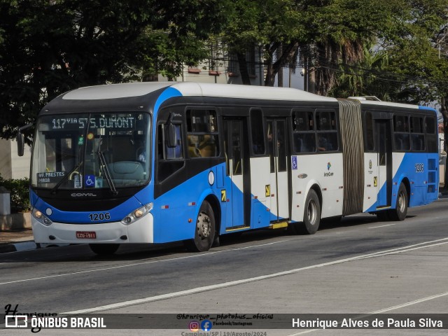 VB Transportes e Turismo 1206 na cidade de Campinas, São Paulo, Brasil, por Henrique Alves de Paula Silva. Número da foto: #12344821.