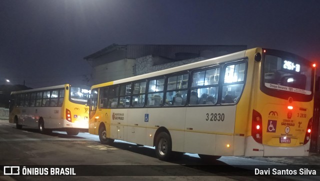 Viação Metrópole Paulista - Zona Leste 3 2830 na cidade de São Paulo, São Paulo, Brasil, por Davi Santos Silva. Número da foto: #12342571.