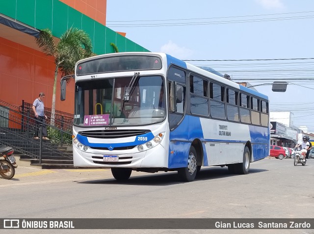Transvida Transporte Coletivo 2059 na cidade de Ji-Paraná, Rondônia, Brasil, por Gian Lucas  Santana Zardo. Número da foto: #12345414.