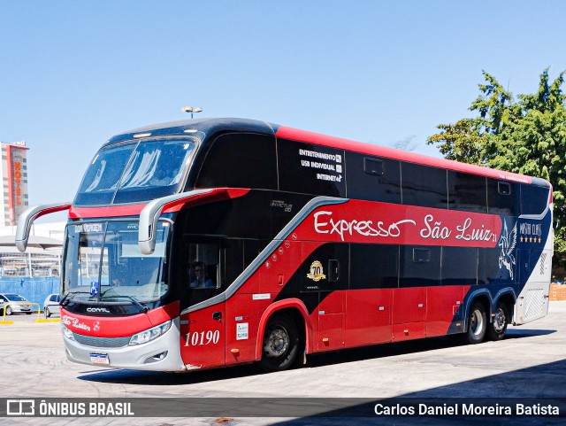 Expresso São Luiz 10190 na cidade de Goiânia, Goiás, Brasil, por Carlos Daniel Moreira Batista. Número da foto: #12345509.