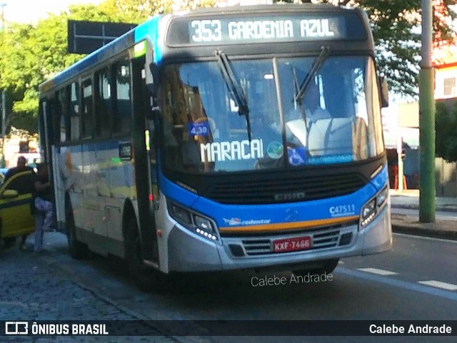 Viação Redentor C47511 na cidade de Rio de Janeiro, Rio de Janeiro, Brasil, por Calebe Andrade. Número da foto: #12347041.