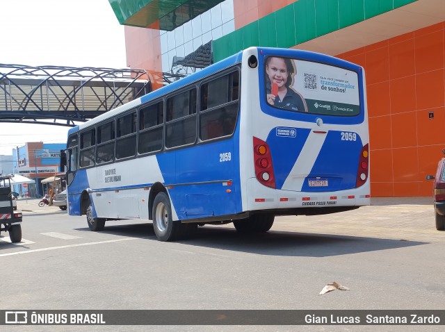 Transvida Transporte Coletivo 2059 na cidade de Ji-Paraná, Rondônia, Brasil, por Gian Lucas  Santana Zardo. Número da foto: #12345416.