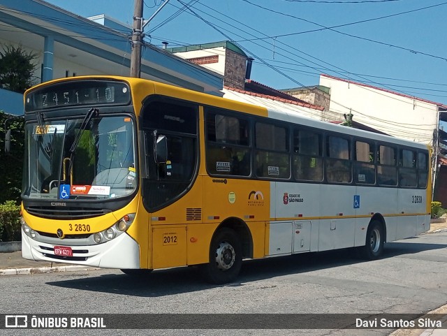 Viação Metrópole Paulista - Zona Leste 3 2830 na cidade de São Paulo, São Paulo, Brasil, por Davi Santos Silva. Número da foto: #12347813.