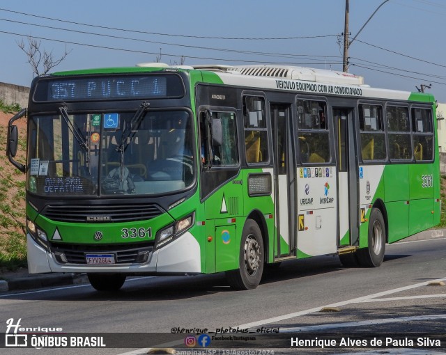 VB Transportes e Turismo 3361 na cidade de Campinas, São Paulo, Brasil, por Henrique Alves de Paula Silva. Número da foto: #12350010.
