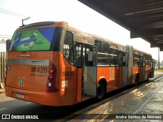 Viação Santo Ângelo 18420 na cidade de São José dos Pinhais, Paraná, Brasil, por Andre Santos de Moraes. Número da foto: #12349284.
