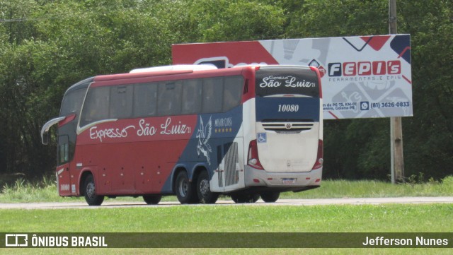 Expresso São Luiz 10080 na cidade de Goiana, Pernambuco, Brasil, por Jefferson Nunes. Número da foto: #12351561.