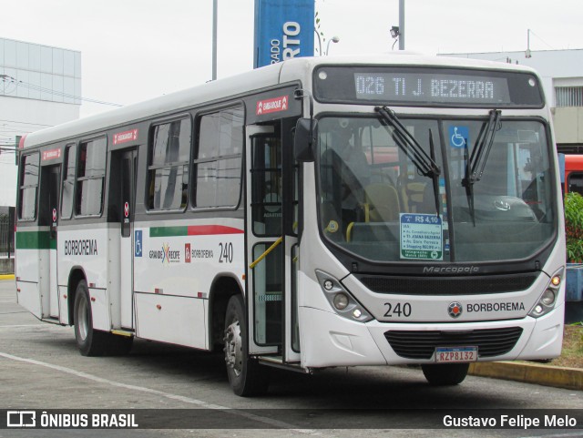 Borborema Imperial Transportes 240 na cidade de Recife, Pernambuco, Brasil, por Gustavo Felipe Melo. Número da foto: #12350747.