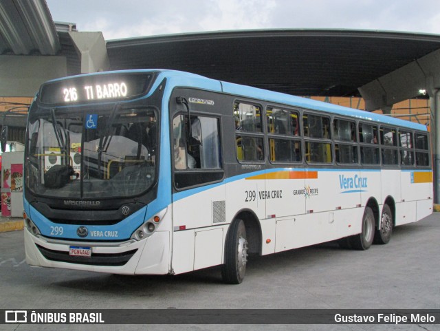 Expresso Vera Cruz 299 na cidade de Recife, Pernambuco, Brasil, por Gustavo Felipe Melo. Número da foto: #12350721.