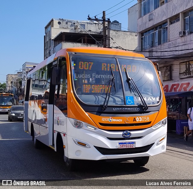 Linave Transportes A03058 na cidade de Nova Iguaçu, Rio de Janeiro, Brasil, por Lucas Alves Ferreira. Número da foto: #12351377.