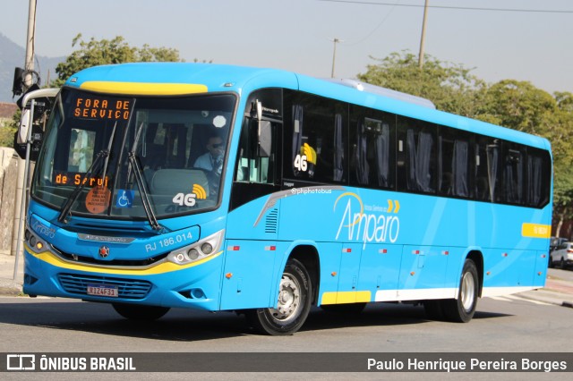 Viação Nossa Senhora do Amparo RJ 186.014 na cidade de Rio de Janeiro, Rio de Janeiro, Brasil, por Paulo Henrique Pereira Borges. Número da foto: #12351229.