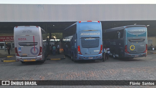 Viação Águia Branca 50580 na cidade de Cruz das Almas, Bahia, Brasil, por Flávio  Santos. Número da foto: #12350530.