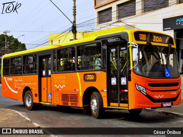 Transrosa 1702 na cidade de Lagoa Santa, Minas Gerais, Brasil, por César Ônibus. Número da foto: #12353741.