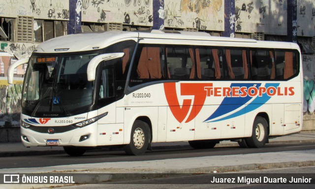 Viação Teresópolis RJ 203.040 na cidade de Rio de Janeiro, Rio de Janeiro, Brasil, por Juarez Miguel Duarte Junior. Número da foto: #12353570.