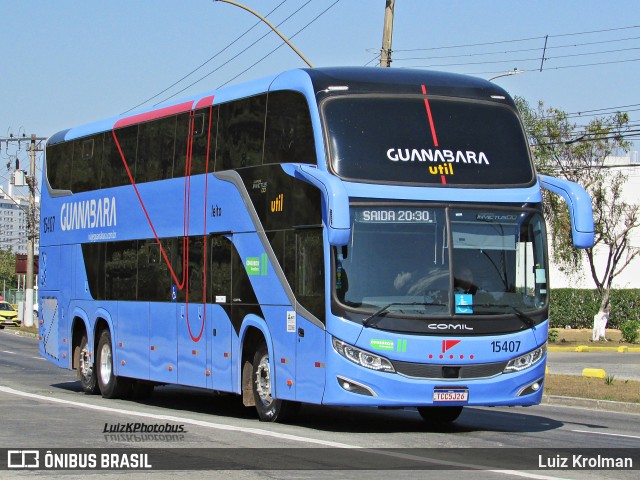 UTIL - União Transporte Interestadual de Luxo 15407 na cidade de Juiz de Fora, Minas Gerais, Brasil, por Luiz Krolman. Número da foto: #12354713.