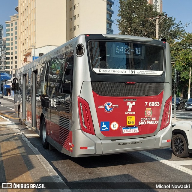 Viação Gatusa Transportes Urbanos 7 6963 na cidade de São Paulo, São Paulo, Brasil, por Michel Nowacki. Número da foto: #12352807.