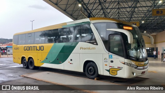 Empresa Gontijo de Transportes 18280 na cidade de Itajubá, Minas Gerais, Brasil, por Alex Ramos Ribeiro. Número da foto: #12355853.