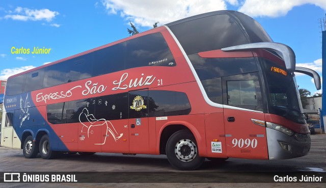 Expresso São Luiz 9090 na cidade de Goiânia, Goiás, Brasil, por Carlos Júnior. Número da foto: #12356343.