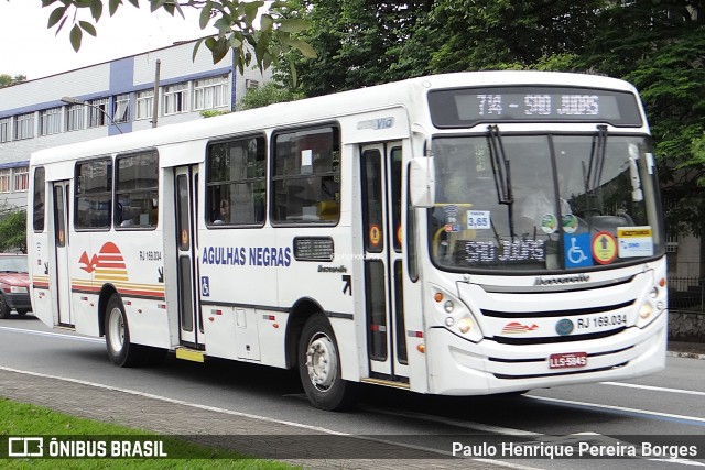 Viação Agulhas Negras RJ 169.034 na cidade de Volta Redonda, Rio de Janeiro, Brasil, por Paulo Henrique Pereira Borges. Número da foto: #12356562.
